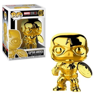 Фігурка-башкотряс Funko Капітан Америка GOLD | Captain America GOLD Marvel Stud10s The First Ten Years